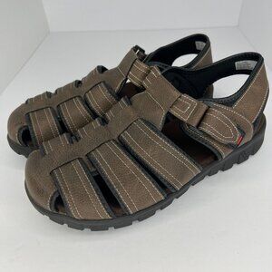 Sonoma Mens Brown Crosby Ortholite Eco Lightweight Size 13M Fisherman Sandals